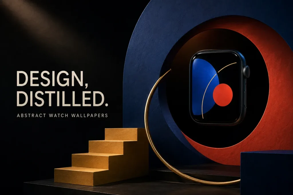 Apple Watch abstract wallpaper with Bauhaus geometric design