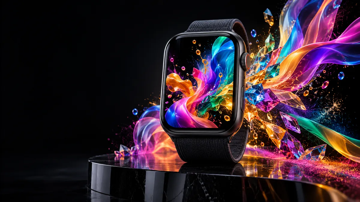 Apple Watch colorful wallpaper vibrant rainbow bold