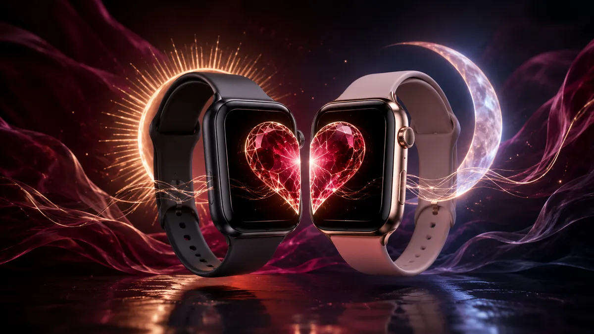 Apple Watch couple wallpaper his and hers matching heart