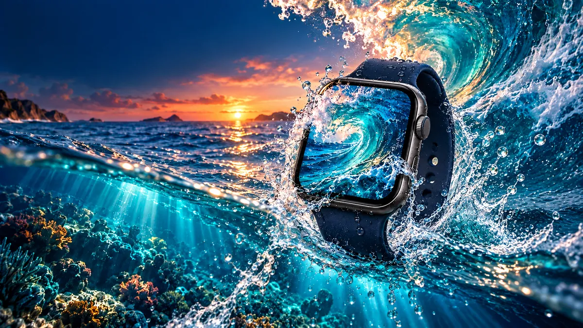 Apple Watch ocean wallpaper tropical wave sunset underwater