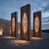 Illuminated stone art sculptures Apple Watch wallpaper